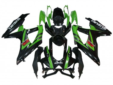 Mejores Carenados Moto Suzuki GSXR 600 / GSXR 750 2008-2010 - Verde Negro Brillante