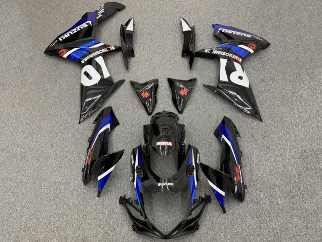 Mejores Carenados Moto Suzuki GSXR 600 / GSXR 750 2008-2010 - Negro Brillante Blanco Azul Rojo