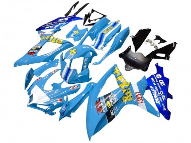 Mejores Carenados Moto Suzuki GSXR 600 / GSXR 750 2008-2010 - Azul Amarillo Rizla