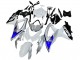 Mejores Carenados Moto Suzuki GSXR 600 / GSXR 750 2008-2010 - Blanco Plata Azul Negro