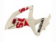 Mejores Carenados Moto Suzuki GSXR 600 / GSXR 750 2008-2010 - Crema Blanco Rojo Negro