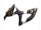 Mejores Carenados Moto Suzuki GSXR 600 / GSXR 750 2008-2010 - Negro Mate Blanco Oro