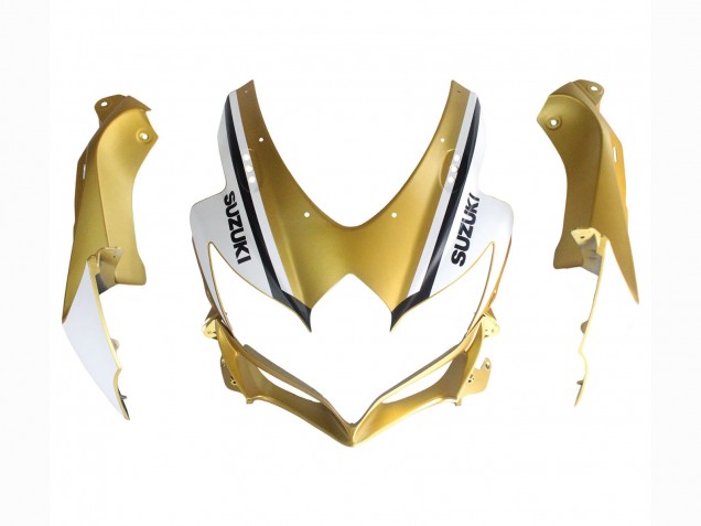 Mejores Carenados Moto Suzuki GSXR 600 / GSXR 750 2008-2010 - Negro Mate Blanco Oro