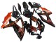 Mejores Carenados Moto Suzuki GSXR 600 / GSXR 750 2008-2010 - Negro Brillante Naranja Llama