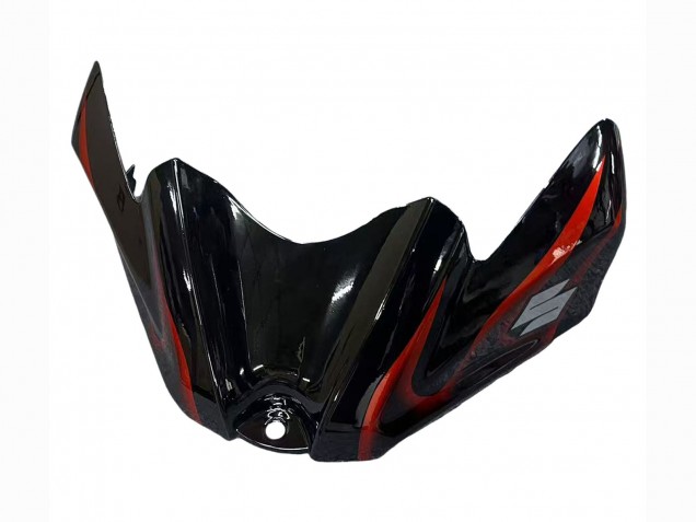 Mejores Carenados Moto Suzuki GSXR 600 / GSXR 750 2008-2010 - Negro Brillante Naranja Llama