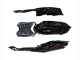 Mejores Carenados Moto Suzuki GSXR 600 / GSXR 750 2008-2010 - Negro Brillante Naranja Llama