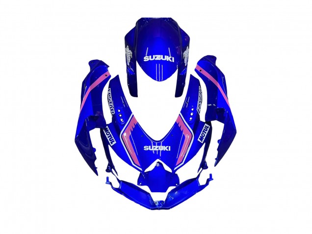 Mejores Carenados Moto Suzuki GSXR 600 / GSXR 750 2008-2010 - Blanco Azul Rosa Ecstar Motul