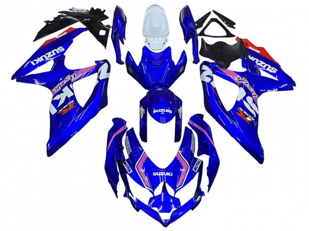 Mejores Carenados Moto Suzuki GSXR 600 / GSXR 750 2008-2010 - Blanco Azul Rosa Ecstar Motul