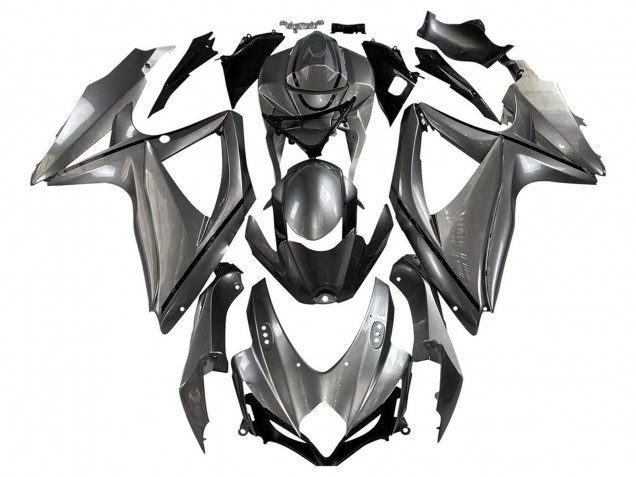 Mejores Carenados Moto Suzuki GSXR 600 / GSXR 750 2008-2010 - Gris Mate Negro