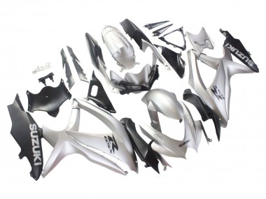 Mejores Carenados Moto Suzuki GSXR 600 / GSXR 750 2008-2010 - Plata Negro Mate