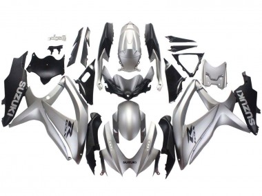 Mejores Carenados Moto Suzuki GSXR 600 / GSXR 750 2008-2010 - Plata Negro Mate