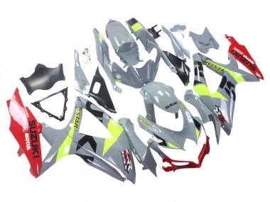 Mejores Carenados Moto Suzuki GSXR 600 / GSXR 750 2008-2010 - Gris Amarillo Rojo