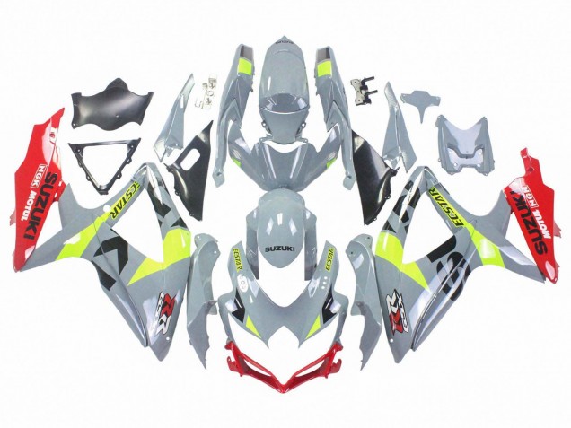 Mejores Carenados Moto Suzuki GSXR 600 / GSXR 750 2008-2010 - Gris Amarillo Rojo