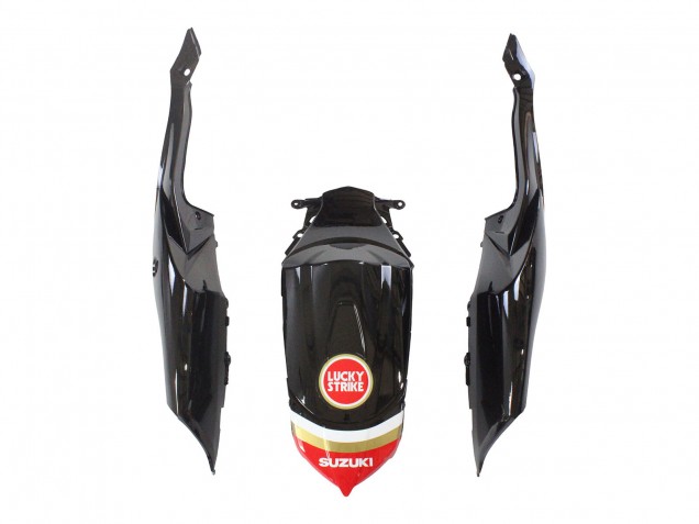 Mejores Carenados Moto Suzuki GSXR 600 / GSXR 750 2008-2010 - Negro Brillante Rojo Blanco Motul Lucky Strike