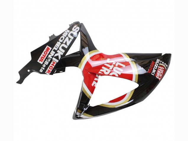 Mejores Carenados Moto Suzuki GSXR 600 / GSXR 750 2008-2010 - Negro Brillante Rojo Blanco Motul Lucky Strike