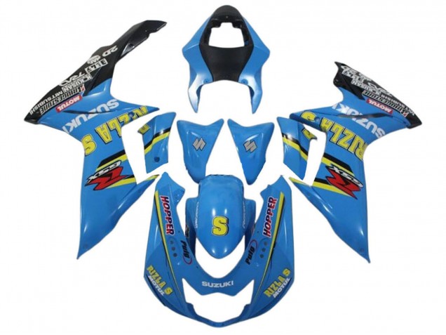 Mejores Carenados Moto Suzuki GSXR 600 / GSXR 750 2011-2024 - Azul Amarillo Negro Rizla