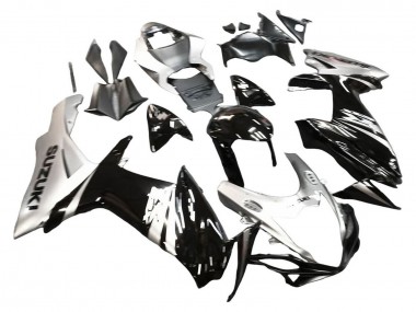 Mejores Carenado Moto Suzuki GSXR 600 / GSXR 750 2011-2024 - Negro Brillante Plata