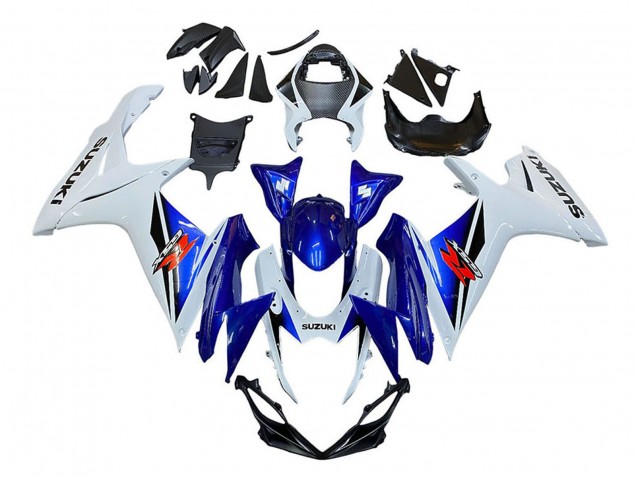 Mejores Carenado Moto Suzuki GSXR 600 / GSXR 750 2011-2024 - Blanco Azul Rojo