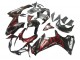 Mejores Carenados Moto Suzuki GSXR 600 / GSXR 750 2011-2024 - Negro Brillante Rojo Llama