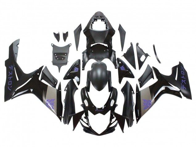 Mejores Carenados Moto Suzuki GSXR 600 / GSXR 750 2011-2024 - Negro Mate Gris Púrpura
