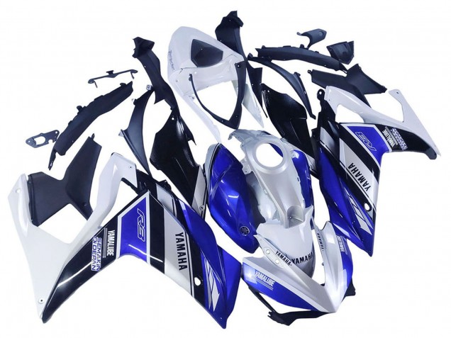 Mejores Carenados Moto Yamaha YZF R3/R25 2015-2018 - Blanco Azul Negro Yamalube