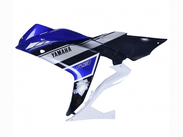Mejores Carenados Moto Yamaha YZF R3/R25 2015-2018 - Blanco Azul Negro Yamalube