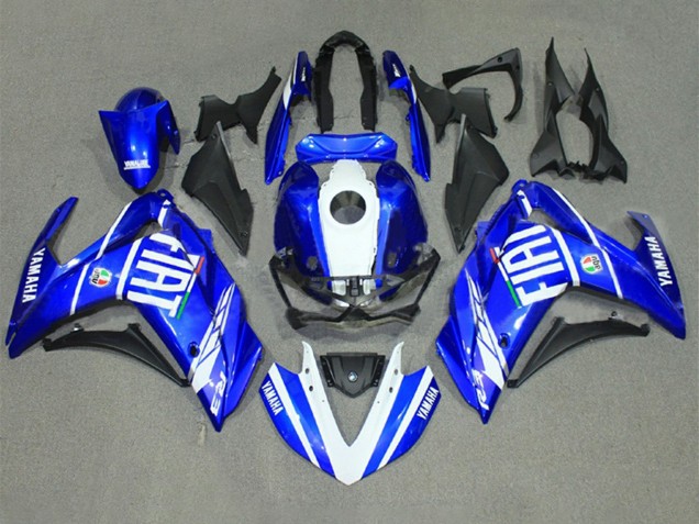 Mejores Carenados Moto Yamaha YZF R3/R25 2015-2018 - Azul Blanco Fiat