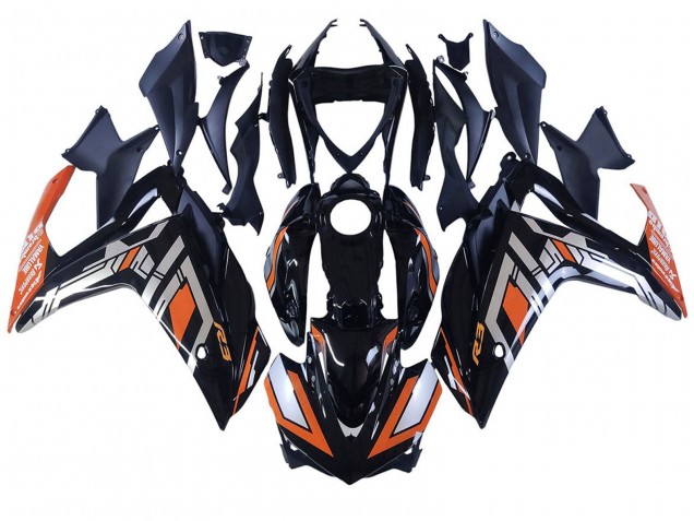 Mejores Carenados Moto Yamaha YZF R3/R25 2015-2018 - Azul Naranja Plata Yamalube