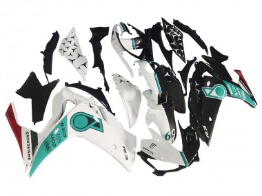 Mejores Carenados Moto Yamaha YZF R3/R25 2015-2018 - Blanco Verde Negro Brillante