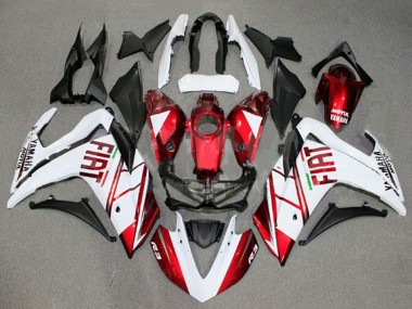 Mejores Carenados Moto Yamaha YZF R3/R25 2015-2018 - Blanco Rojo Fiat Motul