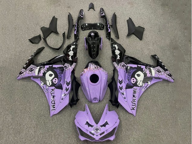 Mejores Carenados Moto Yamaha YZF R3/R25 2015-2018 - Púrpura Blanco Negro