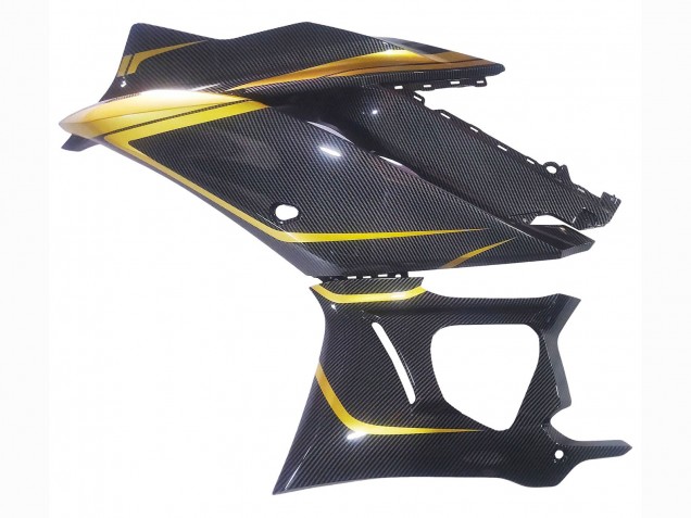 Mejores Carenados Moto Yamaha YZF R3/R25 2019-2021 - Oro Negro FibraCarbono