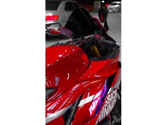 Mejores Carenados Moto Yamaha YZF R3/R25 2019-2021 - Rojo Oscuro Blanco Plata Negro Valsir