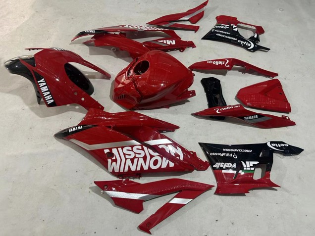 Mejores Carenados Moto Yamaha YZF R3/R25 2019-2021 - Rojo Oscuro Blanco Plata Negro Valsir