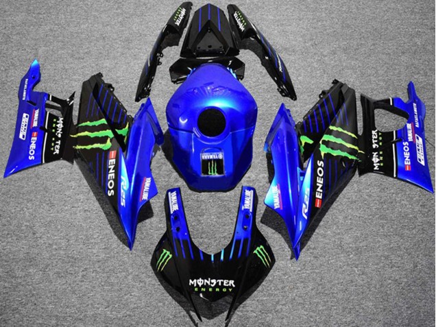 Mejores Carenados Moto Yamaha YZF R3/R25 2019-2021 - Azul Negro Verde ENEOS Yamalube Monstruo