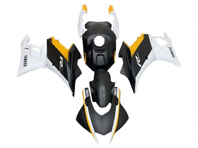 Mejores Carenados Moto Yamaha YZF R3/R25 2019-2021 - Blanco Amarillo Negro Mate