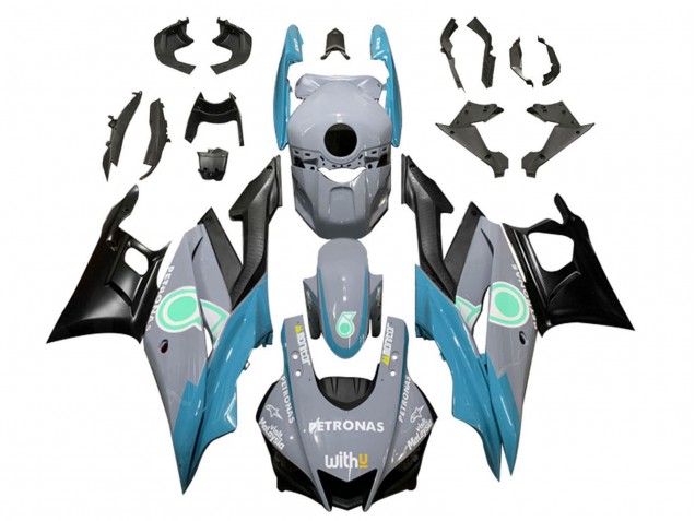 Mejores Carenados Moto Yamaha YZF R3/R25 2019-2021 - Nardo Gris Azul Negro Petronas