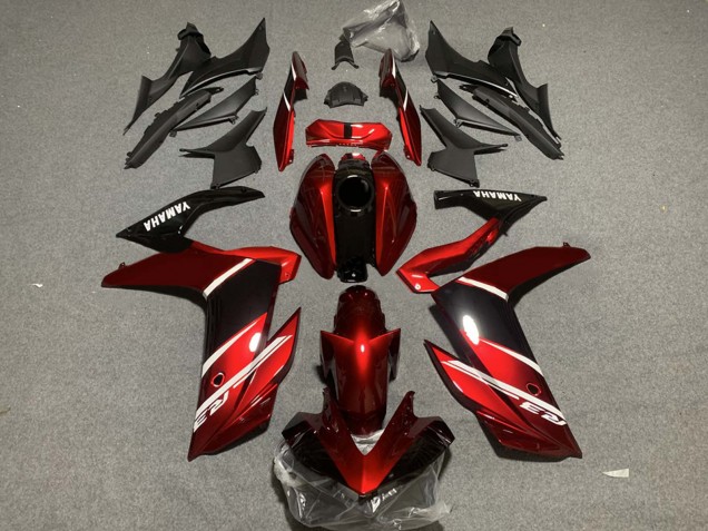 Mejores Carenados Moto Yamaha YZF R3/R25 2019-2021 - Rojo Blanco Negro Brillante