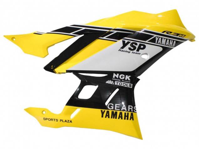 Mejores Carenados Moto Yamaha YZF R3/R25 2019-2021 - Amarillo Blanco Negro Raya