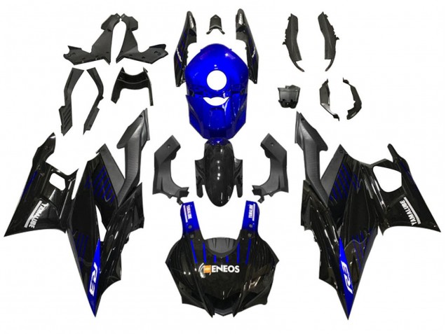 Mejores Carenados Moto Yamaha YZF R3/R25 2022-2024 - Azul Negro ENEOS Yamalube