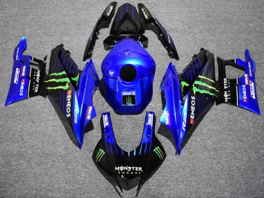 Mejores Carenados Moto Yamaha YZF R3/R25 2022-2024 - Azul Verde Negro Monstruo ENEOS Yamalube