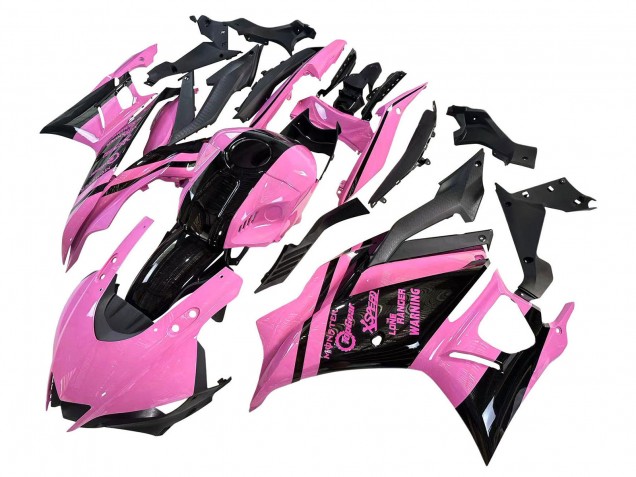 Mejores Carenados Moto Yamaha YZF R3/R25 2022-2024 - Rosa Negro Brillante Monstruo