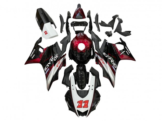 Mejores Carenados Moto Yamaha YZF R3/R25 2022-2024 - Rojo Plata Negro 11