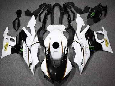 Mejores Carenados Moto Yamaha YZF R3/R25 2022-2024 - Blanco Negro Verde Monstruo