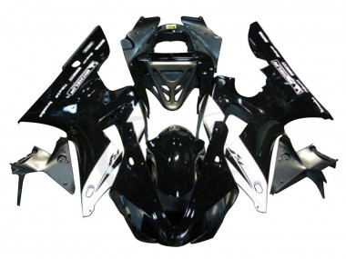 Mejores Carenados Moto Yamaha YZF 1000 R1 2000-2001 - Negro Brillante Blanco Michelin
