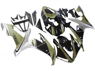 Mejores Carenados Moto Yamaha YZF 1000 R1 2004-2006 - Oro Claro Blanco Negro Brillante