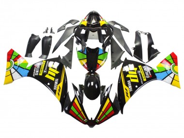Mejores Carenados Moto Yamaha YZF 1000 R1 2012-2014 - Negro Brillante Amarillo Verde Azul Rojo RuedaColores