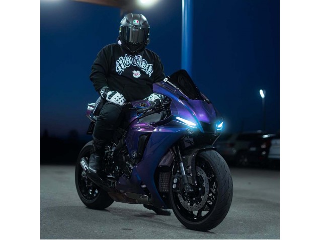 Mejores Carenados Moto Yamaha YZF 1000 R1 2020-2025 - Gradiente Azul Púrpura