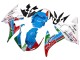 Mejores Carenados Moto Yamaha YZF R6 2003-2004 - Blanco Azul Verde Rojo Kastinee Dunlop Motul