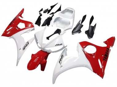 Mejores Carenados Moto Yamaha YZF R6 2003-2004 - Blanco Rojo